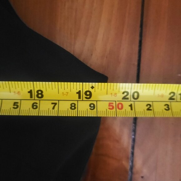 Alex Evenings Black Chiffon Drop Waist Bead Embellished Open Neck Gown - Sz 14 - Picture 11 of 16